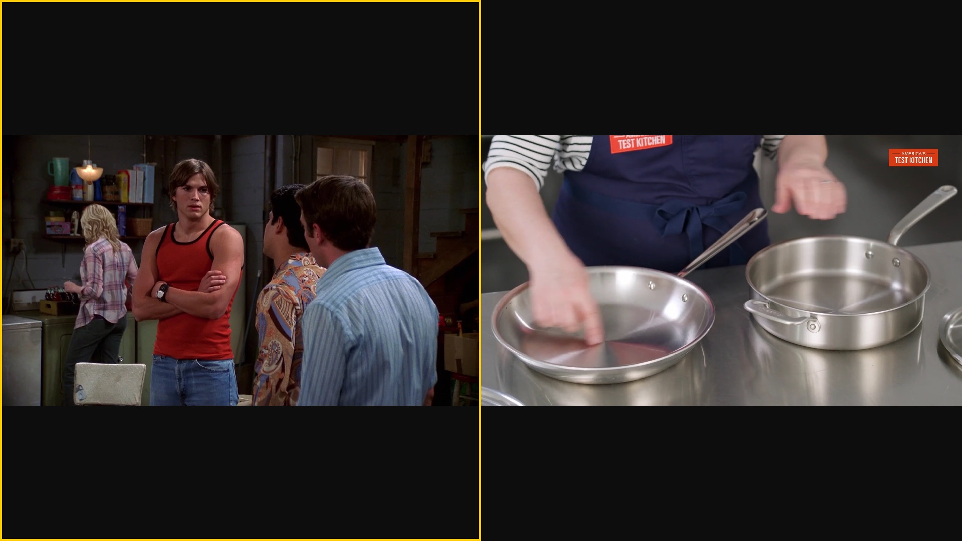 Two live channels playing side by side in HudsonTV Multi-View